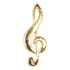 Bótom Pim Broche Clave De Sol Musical 35mm Folheado Ouro 18k