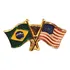 Bótom Pim Broche Pin Bandeira Brasil X Estados Unidos Eua