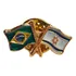 Bótom Pin Bandeira Brasil X Israel De Metal Folheado