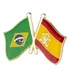 Bótom Pin Broche Pin Bandeira Brasil X Espanha