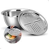 Bowl Ralador De Legumes Queijo Manual Tigela Inox Vasilha