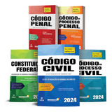 Box 5 Livros - Constituição + Cód. Civil + Cód. Processo Civil + Código Penal + Código Proc Penal Lei Seca 