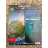 Box Blu Ray 4k Panet Earth 2 + Blue Planet 2 Lacrado 7 Disco