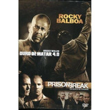 Box Dvd Duro De Matar 4.0 Rocky Balboa Prison Break Com Luva
