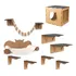 Box Fan Playground Para Gato De Parede Nicho Prateleira Rede E Degrau Kit Com 9 Peças