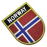 Bp0054et01 Bandeira Noruega Patch Bordado Termo Adesivo