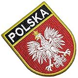 Bp0217et 01 Br44 Bandeira País Polônia Polska Patch Bordada Termo Adesivo