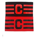 Braçadeira De Futebol Faixa Capitão Rubro Negra Kit 2 Unids