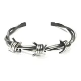 Bracelete Arame Farpado Prata