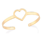 Bracelete Coracao Folheado Ouro