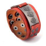 Bracelete Couro Masculino Punk