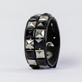 Bracelete Couro Prata E