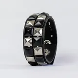 Bracelete Couro Prata E