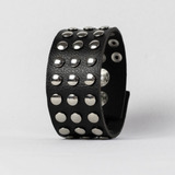 Bracelete Couro Preto 3