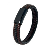 Bracelete De Couro Trancado