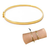 Bracelete Delicado De Ouro Liso, Banhado C/ Garantia