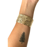 Bracelete Dourado Largo Feminino
