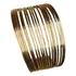 Bracelete Em Linhas Dourado Em Metal Moderno - Denver