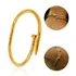 Bracelete Feminino Prego De Moeda Antiga Banhado A Ouro 18k
