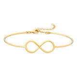 Bracelete Infinito Liso Banhado