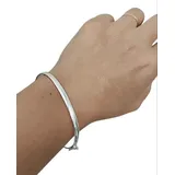 Bracelete Largo Macico Prata