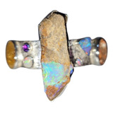 Bracelete Luxo Prata Opala