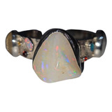 Bracelete Luxo Prata Opala
