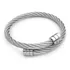 Bracelete Masculino Trançado Moderno De Luxo Em Aço Inox