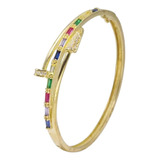 Bracelete Pedra Zirconia Colorida