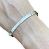 Bracelete Pulseira Aro Quadrado