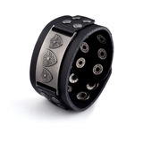 Bracelete Pulseira Couro Masculina
