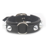 Bracelete Pulseira Couro Preto