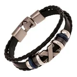 Bracelete Pulseira Couro Trancado