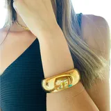 Bracelete Pulseira Dourado Feminino