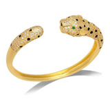 Bracelete Pulseira Leopardo Dourado