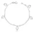 Bracelete Pulseira Prata 925 Coração Zircônias Cristal Comprimento 18 Cor Prateado Diâmetro 18
