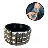 Bracelete Pulseira Prateado Rock