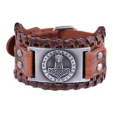 Bracelete Viking Couro Runas