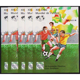  Brasil 1986 - Futebol, Seleção De 5 Blocos Selo Vejam Foto