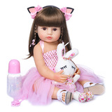 Brastoy Bebe Reborn Menina Princesa 100 Silicone 55 Cm Realista