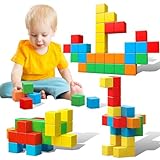 Brastoy Blocos De Montar Magnéticos Cubos Construção Brinquedo Educativo Infantil 48 Peças Original