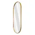 Briel Designer Espelho Oval Corpo Inteiro Moldura Metal 1,50x50 Luxo Cor Da Moldura Dourado
