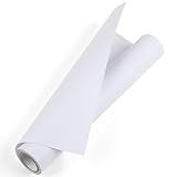 Bright Idea Rolo De Vinil Permanente Branco Fosco, 30,5 Cm X 3,5 M, Vinil Branco Fosco Para Cricut - Vinil Autoadesivo Para Silhouette Camafeu, Adesivo De Decoração, Máquina De Corte, Decalque