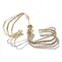 Brinco 3 Fios Zirconia Colors Banhado Prata 925 Ou Ouro 18k