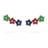 Brinco 3 Florzinha Fixa Colorida Semijoia Folheado Ouro 18k