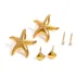 Brinco Aço Cirúrgico 18k Luxo Kit Estrela Concha 5j0760