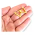 Brinco Aço Inox  Feminino Dourado Triangulo Diferente