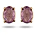 Brinco Ametista Oval Natural Banhado Em Ouro 18k - P Vecchio