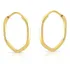 Brinco Aqua Jóias Ouro Argola Sextavada 12mm