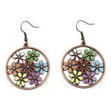 Brinco Argola Bronze Floral
